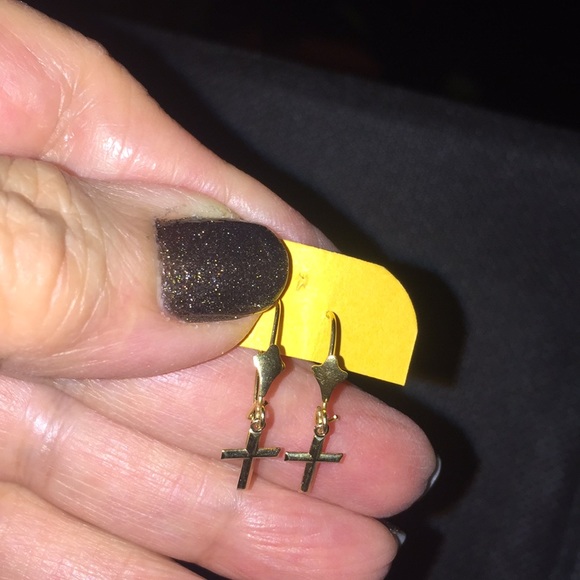 NWOT Vintage miniature gold earrings - Picture 5 of 7